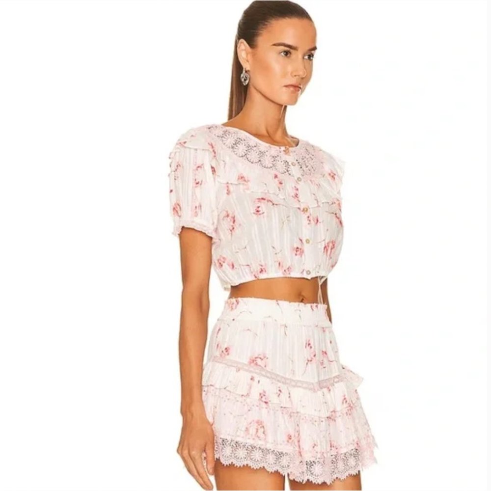 LoveShackFancy Elania Crop Top - Picture 3 of 16